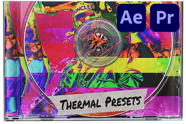 【AE/PR预设】25款独特抽象红外热成像霓虹效果视频调色预设 Bryan Delimata – Thermal Preset Pack