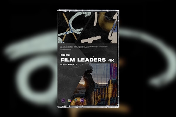 【4K视频素材】40个老电影胶片刮痕污渍过渡转场4K合成动画 Blindusk – Film Leaders Transitions