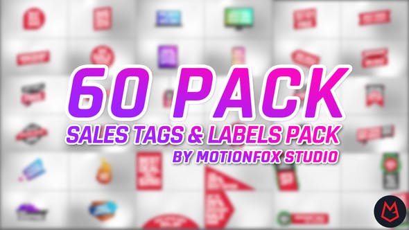 【AE模板】60组商城打折促销降价活动标签动画 Sale Tags and Labels Pack