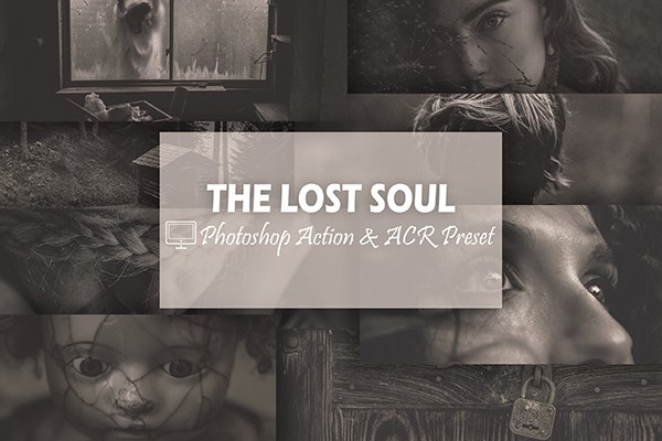 【PS动作】12款神秘光影灵魂失落低沉绝望情绪人像摄影调色预设PS动作 12 the Lost Soul Photoshop Actions