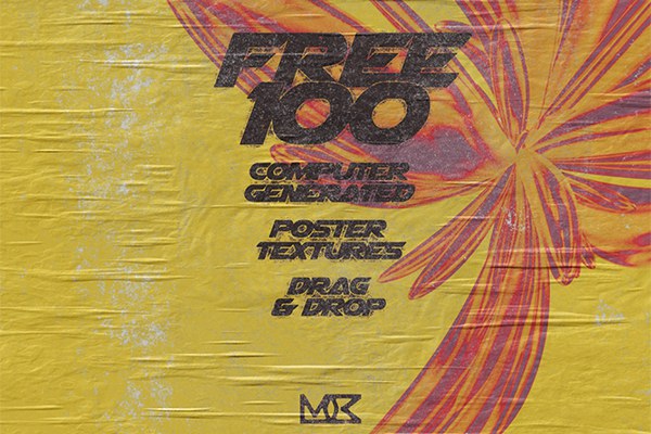 【PNG素材】120张墙纸贴膜气泡鼓包褶皱纹理效果PNG图片素材 MB – CGI Poster Textures