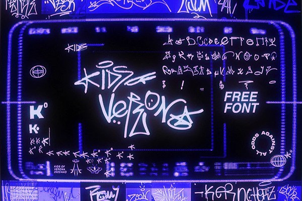 【字体】可爱儿童手写涂鸦英文字体 Kids Of Verona