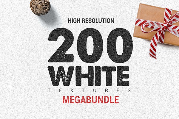 【图片素材】200张时尚简约白色艺术质感背景纹理设计素材 Mega Bundle White Textures x200