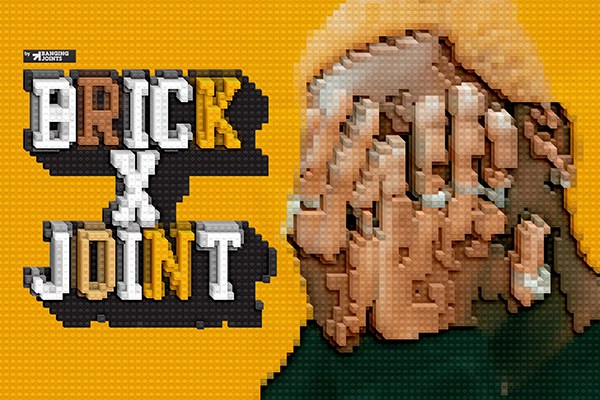 【PS动作】乐高积木几何马赛克3D像素化特效PS动作 BrickJoint Effect Action