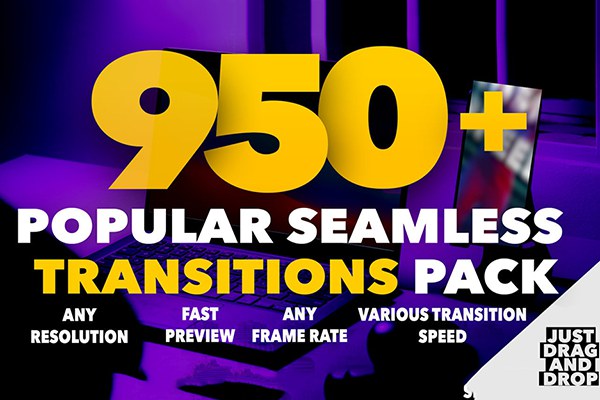 【PR模板】950个无缝衔接视频转场过渡预设 950 Seamless Transitions By Turbo