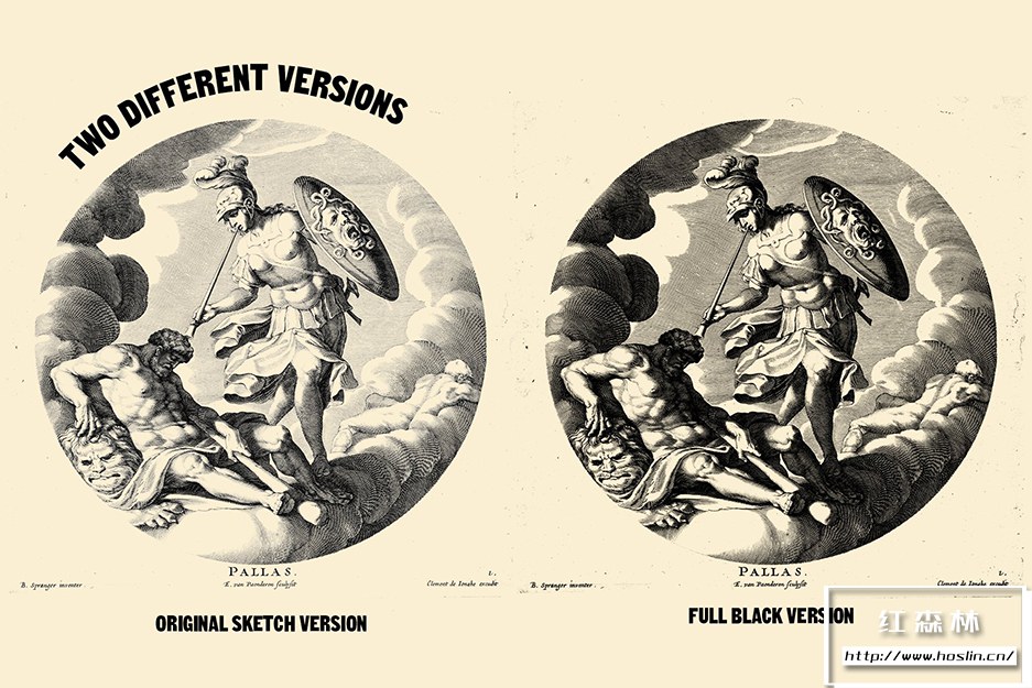 【PNG素材】60张17世纪复古中世纪希腊神话素描绘画场景人物PNG图片素材 The Dark Times Drawings