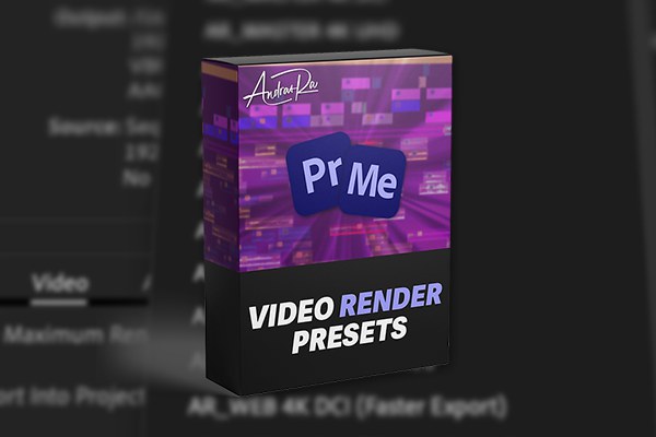 【PR预设】23种视频快速导出渲染输出设置PR预设 Andras Ra – Premiere Pro Export Render Settings Presets