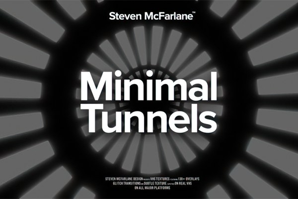 【视频素材】23个动感隧道穿梭抽象图形循环动画视频素材 Steven Mcfarlane – Minimal Tunnel Loops