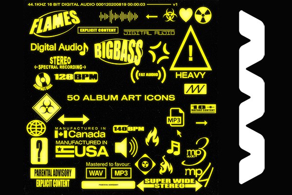 【矢量素材】50款常用专业大气艺术专辑封面设计Icon图标矢量素材 Album Art Archive – Album Art Icons