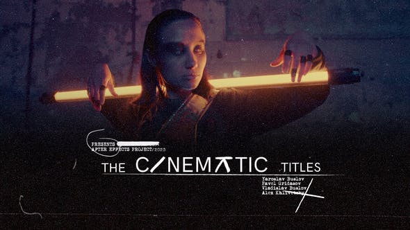 【AE模板】复古胶片噪点颗粒电影预告片开场文字标题动画 Cinematic Titles