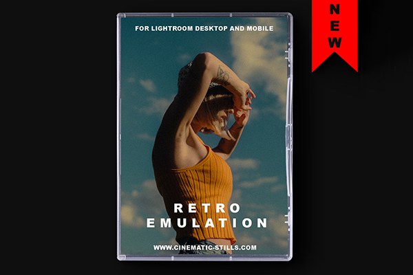 【LR预设】5款复古电影胶片颗粒怀旧外观照片摄影调色LR预设 Cinematic Stills – Retro Emulation
