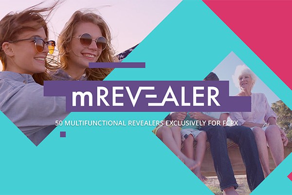 【FCPX插件】50个多用途视频开场图文排版片头Logo广告徽标展示动画 motionVFX – mRevealer