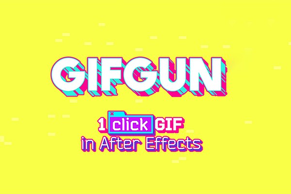 【AE脚本】AE软件一键快速输出GIF动图格式脚本插件 GifGun v1.7.29