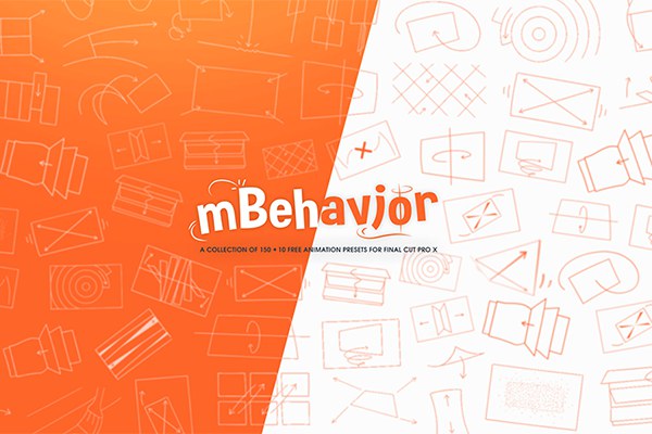 【FCPX插件】160种MG图形切割出场循环文字动画动作预设 motionVFX – mBehavior