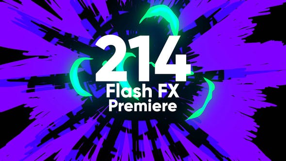 【PR模板】214个手绘魔法能量电流爆炸闪电火花MG动画 214 Flash Fx Premiere