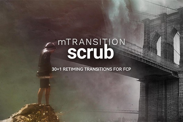 【FCPX插件】31种时间重映射加速卡帧重放鬼畜视觉转场预设 motionVFX – mTransition Scrub