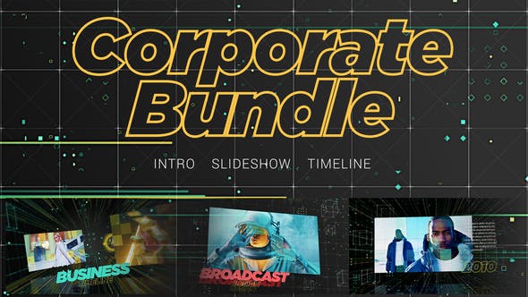 【AE模板】数字科技感公司企业图文展示介绍动画 Corporate Bundle