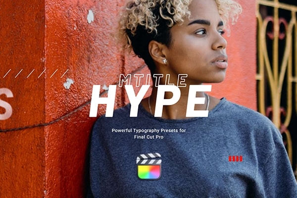 【FCPX插件】62个现代动感活力文字标题排版动画预设 motionVFX – mTitle Hype 汉化版