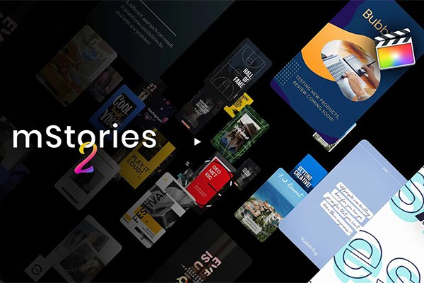 【FCPX插件】65个社交媒体竖屏排版封面海报宣传设计包装动画 motionVFX – mStories 2
