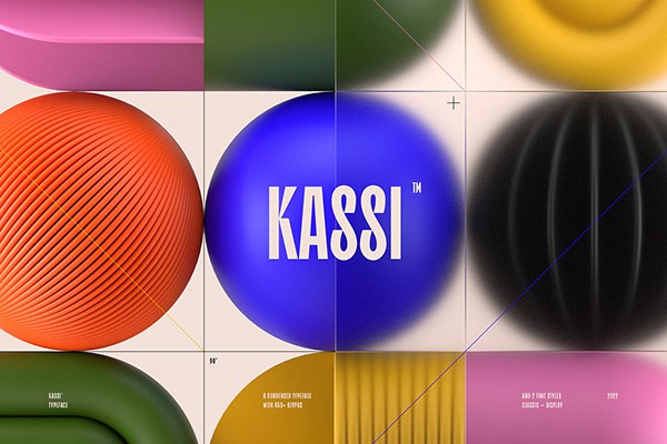 【字体】时尚优雅简洁艺术创意设计英文字体 Kassi™ Typeface