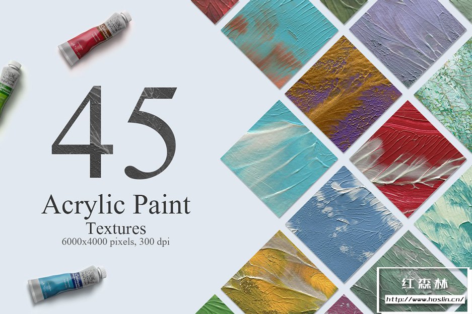 【图片素材】45张丙烯颜料水彩油画绘画纹理背景图片素材 45 Acrylic Paint Textures插图