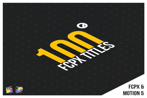 【FCPX插件】100种时尚文字标题排版字幕条动画 100 FCPX Titles
