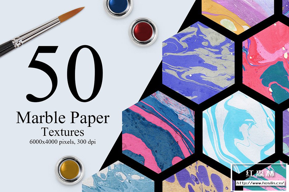 【图片素材】50张液体流动大理石抽象扭曲花纹纹理背景设计图片素材 50 Marble Paper Textures插图