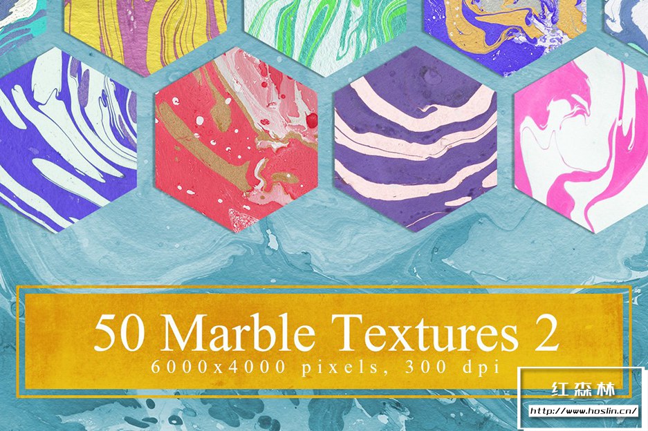 【图片素材】50张液体流动大理石抽象扭曲花纹纹理背景设计图片素材 50 Marble Textures Part 2插图