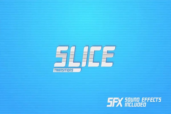 【FCPX插件】62个图形遮罩分裂切割视频转场+32个转场音效 Slice Transitions