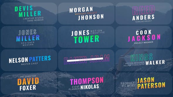 【FCPX插件】12个现代彩色文字标题排版动画 Colorful Lower Thirds