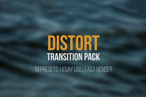 【PR预设】19种扭曲变换噪点纹理切割抖动转场过渡PR预设 Distort Transition Pack
