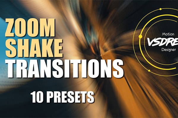 【PR预设】10种缩放摇移扭曲抖动转场过渡PR预设 Zoom Shake Transitions