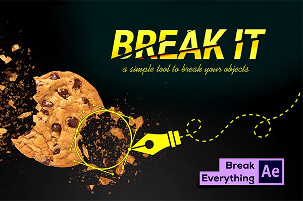 【AE脚本】自定义爆炸粉碎破碎炸裂动画效果 Break It! v1.1.2 +使用教程