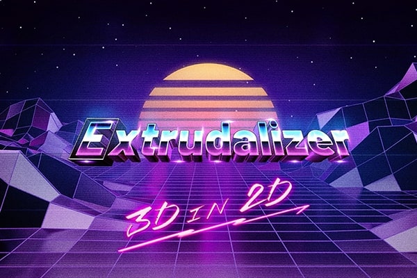 【AE脚本】图层三维立体深度拉伸挤出动画特效 Extrudalizer v1.0.1+使用教程