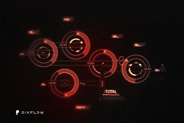 【矢量素材】10款科幻未来军事游戏HUD图形元素Ai矢量素材 Complex HUD Elements