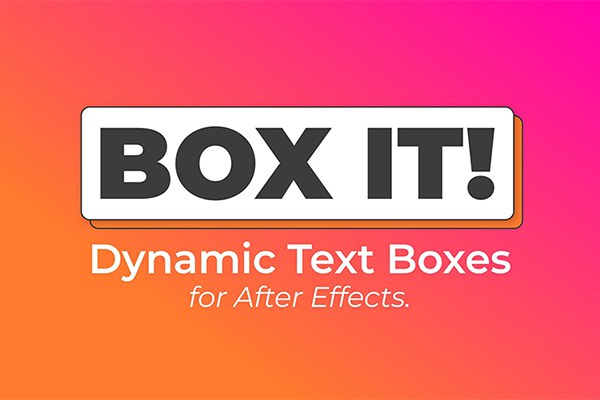 【AE脚本】自适应底栏边框文字标题动画 Box It! v1.3.1 汉化版 +使用教程