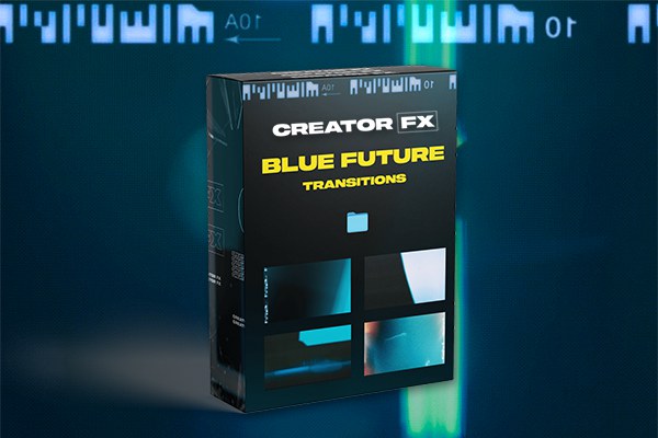 【4K视频素材】20个蓝色梦幻光效闪烁转场过渡动画 Creator FX – Blue Future Transition