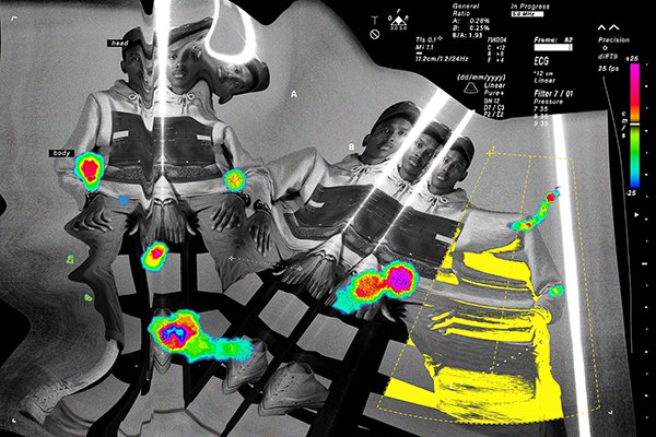 【PSD模板】扭曲故障失真变形回型波彩超扫描显影图像效果PSD模板 Echo Scan Distortion Effect