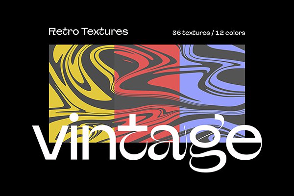 【图片素材】36种复古抽象涂抹扭曲垃圾艺术背景纹理图片素材 Smudged Vintage Textures Pack
