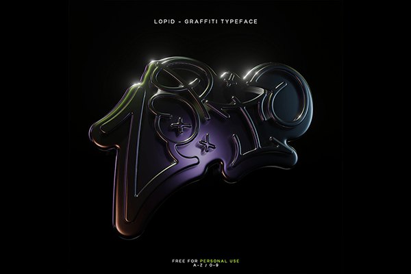 【字体】时尚前卫手写涂鸦喷涂绘画风格创意字体 Lopid – Free graffiti typeface