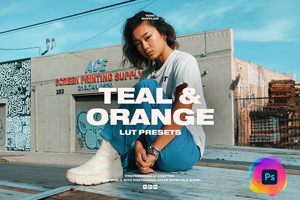 【调色预设】10款复古胶片青橙色人像风光摄影后期调色LUT预设 Orange & Teal LUT Presets Photoshop