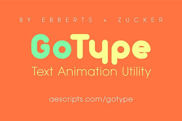 【AE脚本】简单文字排版动画制作工具 Gotype v1.01