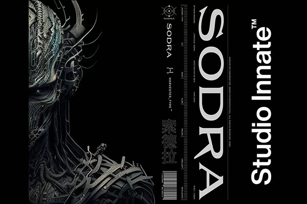 【字体】复古尖锐史诗电影海报专辑封面标题排版设计英文衬线字体 Sodra by Studio Innate