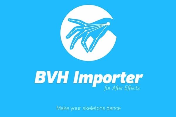 【AE脚本】骨骼动作捕捉导入AE生成动画 BVH Importer v1.6.1 +视频教程