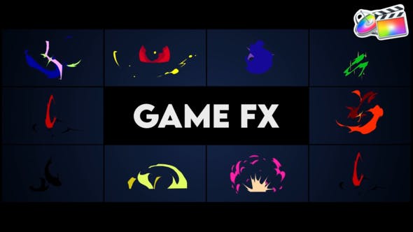 【FCPX插件】复古卡通游戏特效MG元素动画 Game FX