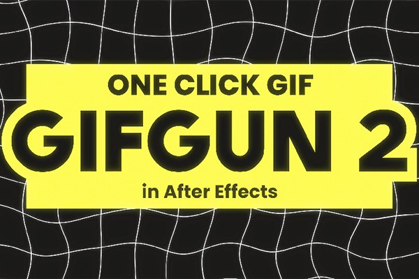 【AE脚本】AE软件一键快速输出GIF动图格式脚本插件 GifGun 2 v2.0.7