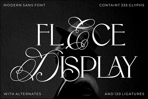 【字体】时尚优雅图文排版艺术签名设计无衬线英文字体 Flece Display – Modern Sans Font