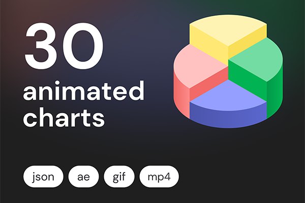 30个三维信息数据图表动画素材 Animated Charts