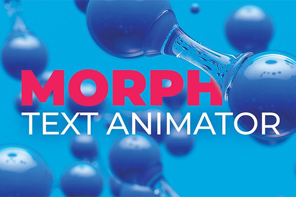 【达芬奇模板】文字扭曲变形旋转过渡切换动画预设 Morph Text Animator