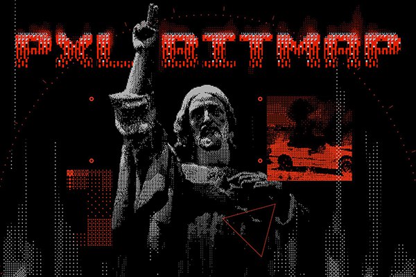 【PSD模板】复古半色调8Bit 像素化位图信号抖动失真效果PSD模板 Pxl Bitmap – Photoshop Effect